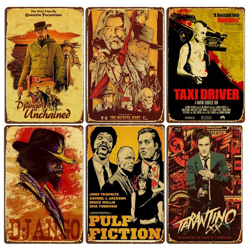 Metal Tin Sign Vintage Shabby Decorative Plaques Quentin Tarantino Movie Signs Home Bedroom Wall Plate Poster Decor